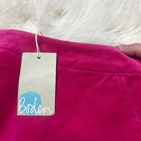 NEW Boden Hot Pink / Magenta Velvet Barbie Mini Skirt size 6 Regular Women’s - Picture 3 of 14